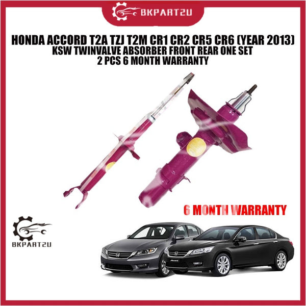 HONDA ACCORD T2A TZJ T2M CR1 CR2 CR5 CR6 (YEAR 2013) KSW TWINVALVE ABSORBER FRONT REAR ONE SET 2 PCS 6 MONTH WARRANTY