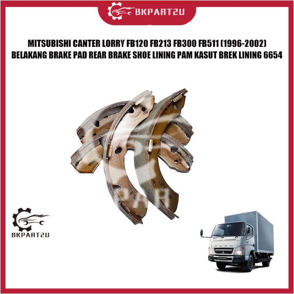 MITSUBISHI CANTER LORRY FB120 FB213 FB300 FB511 (1996-2002)BELAKANG BRAKE PAD REAR BRAKE SHOE LINING BREK LINING
