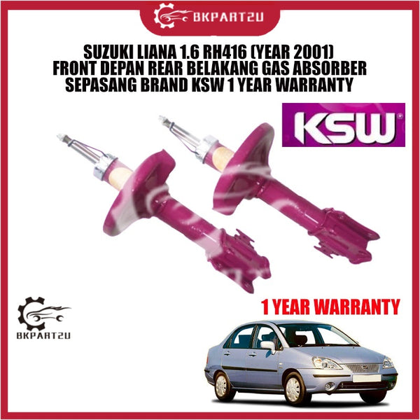 SUZUKI LIANA 1.6 RH416 (YEAR 2001) FRONT DEPAN REAR BELAKANG GAS ABSORBER SEPASANG BRAND KSW 1 YEAR WARRANTY