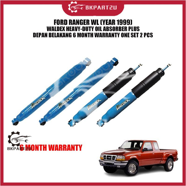 FORD RANGER WL (YEAR 1999) WALDEX HEAVY-DUTY OIL ABSORBER PLUS DEPAN BELAKANG 6 MONTH WARRANTY ONE SET 2 PCS