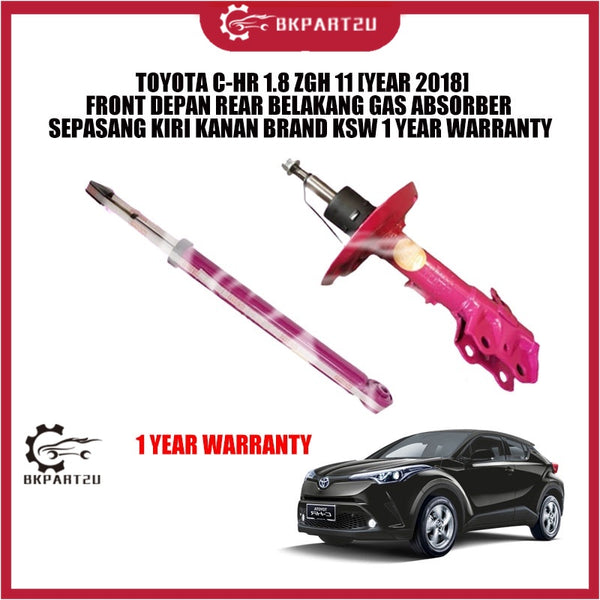 TOYOTA C-HR 1.8 ZGH 11 [YEAR 2018] FRONT DEPAN REAR BELAKANG GAS ABSORBER SEPASANG KIRI KANAN BRAND KSW 1 YEAR WARRANTY