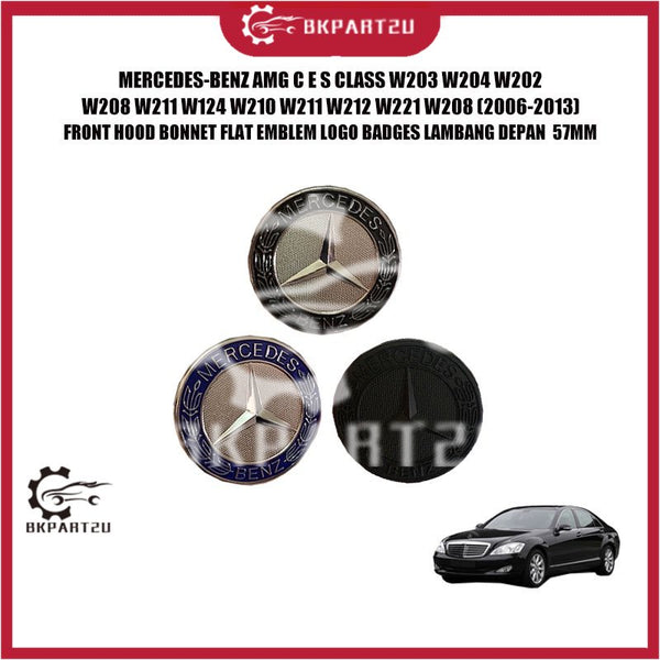 MERCEDES-BENZ AMG CES CLASS W203 W204 W202 W208 W211 W124 W210 W211 W212 W221 W208(2006-2013)FRT HOOD BONNET FLAT EMBLAM