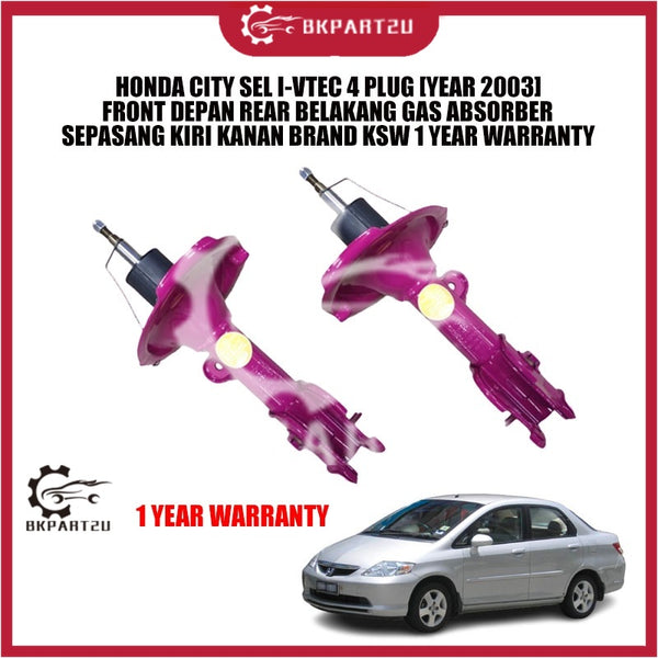 HONDA CITY SEL I-VTEC 4 PLUG [YEAR 2003] FRONT DEPAN REAR BELAKANG GAS ABSORBER SEPASANG KIRI KANAN BRAND KSW