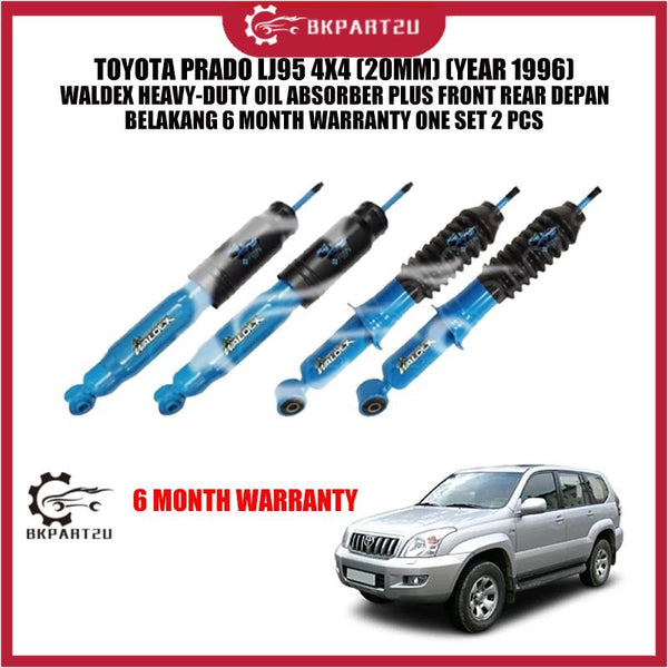 TOYOTA PRADO LJ95 4X4 (20MM) (YEAR 1996) WALDEX HEAVY-DUTY OIL ABSORBER PLUS DEPAN BELAKANG 6 MONTH WARRANTY 1 SET 2 PCS