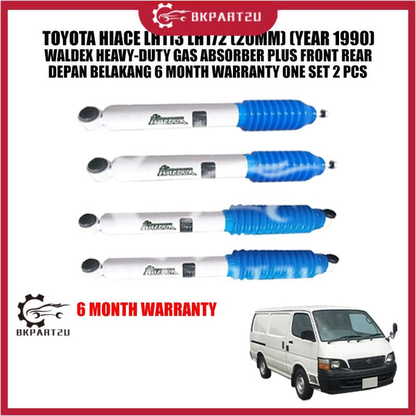 TOYOTA HIACE LH113 LH172 (20MM) (YEAR 1990) WALDEX HEAVY-DUTY GAS ABSORBER PLUS FRONT REAR 6 MONTH WARRANTY 1 SET 2 PCS