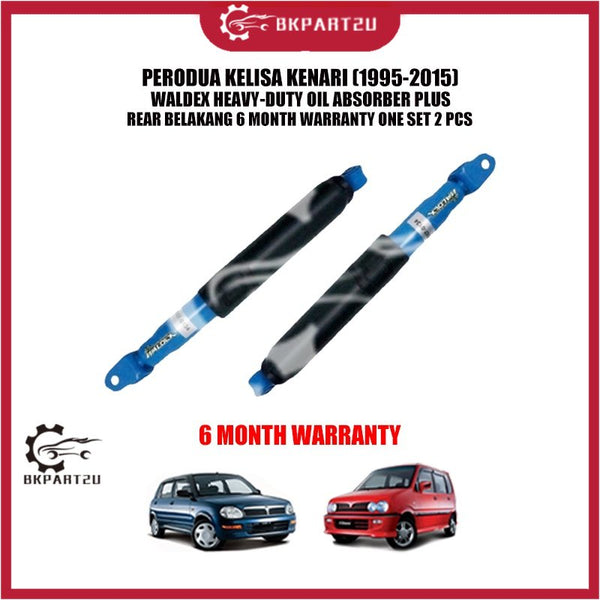 PERODUA KELISA KENARI (1995-2015) WALDEX HEAVY-DUTY OIL ABSORBER PLUS REAR BELAKANG 6 MONTH WARRANTY ONE SET 2 PCS