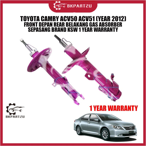 TOYOTA CAMRY ACV50 ACV51 (YEAR 2012) FRONT DEPAN REAR BELAKANG GAS ABSORBER SEPASANG BRAND KSW 1 YEAR WARRANTY