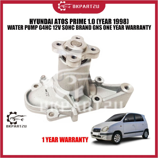 HYUNDAI ATOS PRIME 1.0 (YEAR 1998) WATER PUMP G4HC 12V SOHC BRAND GNS ONE YEAR WARRANTY