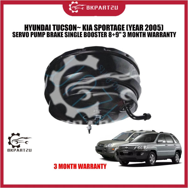 HYUNDAI TUCKSON~KIA SPORTAGE (YEAR 2005) SERVO PUMP BRAKE SINGLE BOOSTER 8+9" 3 MONTH WARRANTY