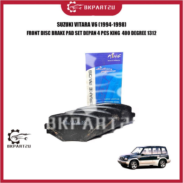 SUZUKI VITARA V6 (1994-1998)  FRONT DISC BRAKE PAD SET DEPAN 4 PCS KING  400 DEGREE 1312