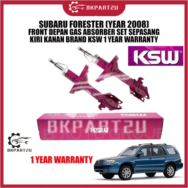 SUBARU FORESTER (YEAR 2008) FRONT DEPAN GAS ABSORBER SET SEPASANG  KIRI KANAN BRAND KSW 1 YEAR WARRANTY