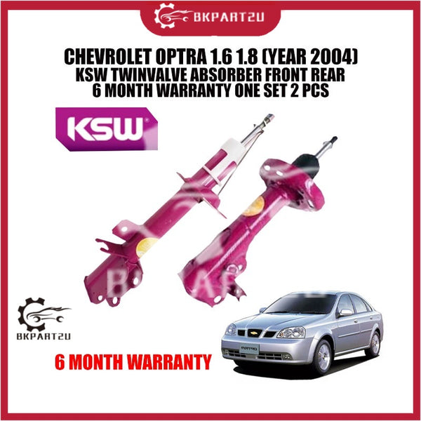 CHEVROLET OPTRA 1.6 1.8 (YEAR 2004) KSW TWINVALVE ABSORBER FRONT REAR 6 MONTH WARRANTY ONE SET 2 PCS