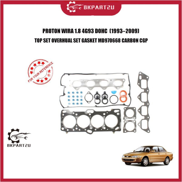 PROTON WIRA 1.8 4G93 DOHC  (1993–2009) TOP SET OVERHUAL SET GASKET MD970668 CARBON CGP