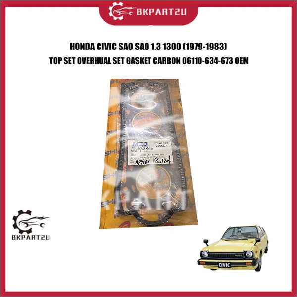 HONDA CIVIC SAO SA0 1.3 1300 (1979-1983) TOP SET OVERHUAL SET GASKET CARBON 06110-634-673 OEM