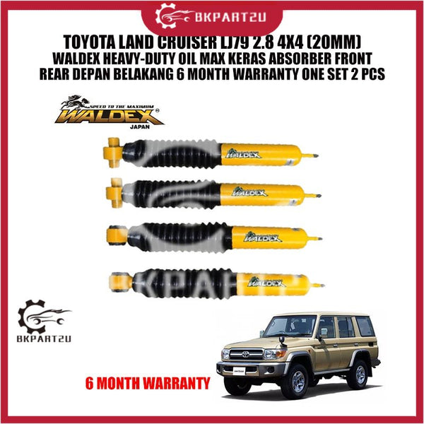 TOYOTA LAND CRUISER LJ79 2.8 4X4 (20MM) WALDEX HEAVY-DUTY OIL MAX ABSORBER FRONT REAR 6 MONTH WARRANTY  ONE SET 2 PCS