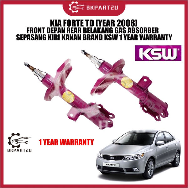 KIA FORTE TD 1.6 [YEAR 2008] FRONT DEPAN REAR BELAKANG GAS ABSORBER SEPASANG KSW 1 YEAR WARRANTY