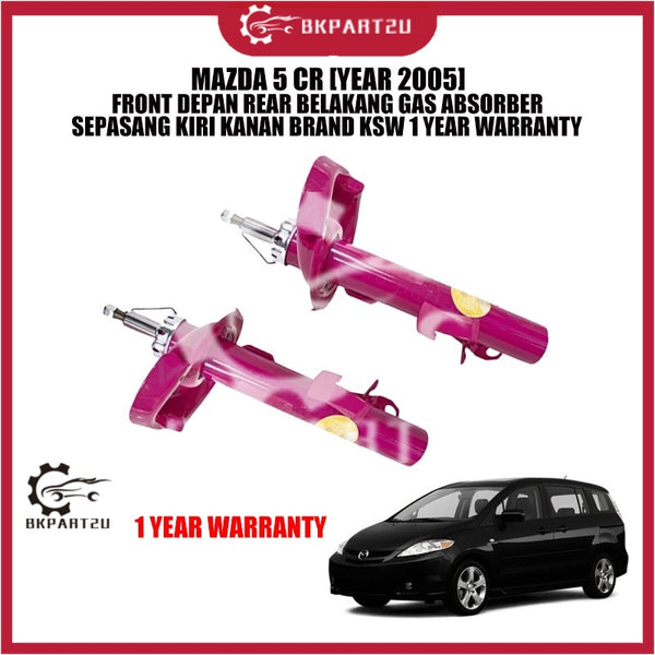MAZDA 5 CR [YEAR 2005] FRONT DEPAN REAR BELAKANG GAS ABSORBER SEPASANG KIRI KANAN BRAND KSW 1 YEAR WARRANTY