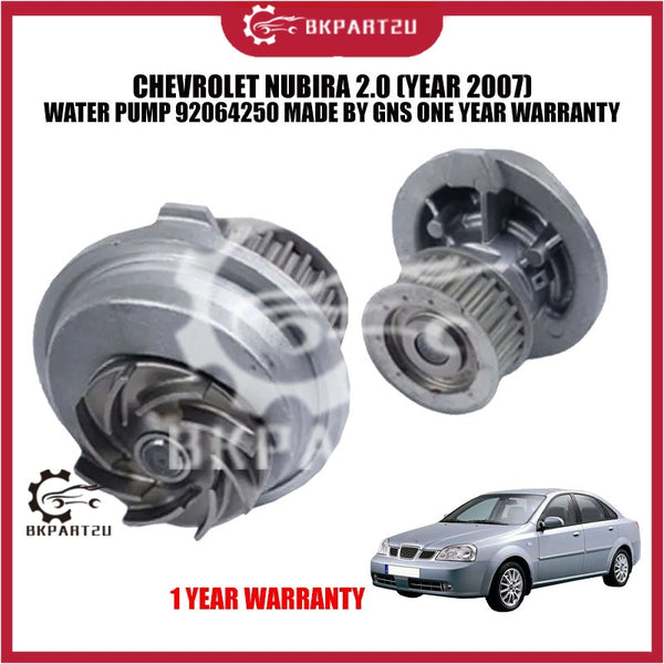 CHEVROLET NUBIRA 2.0 (YEAR 2007) WATER PUMP 92064250 MADE BY GNS ONE YEAR WARRANTY