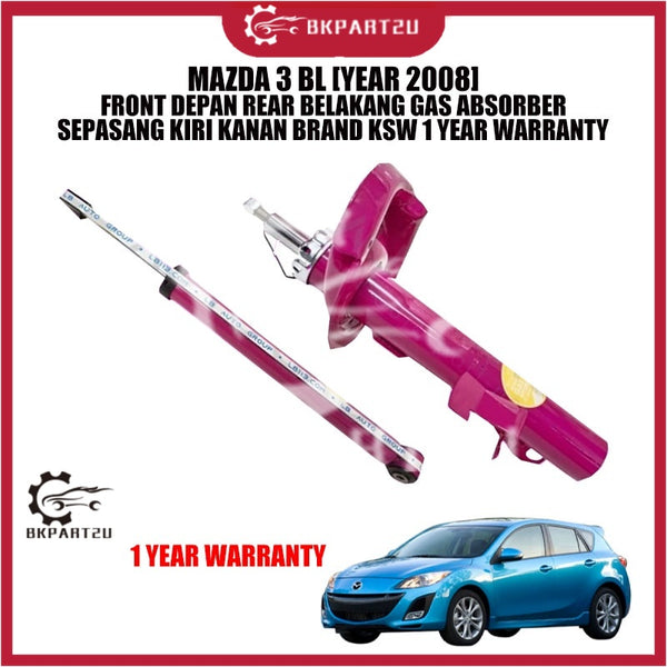 MAZDA 3 BL [YEAR 2008] FRONT DEPAN REAR BELAKANG GAS ABSORBER SEPASANG KIRI KANAN BRAND KSW 1 YEAR WARRANTY