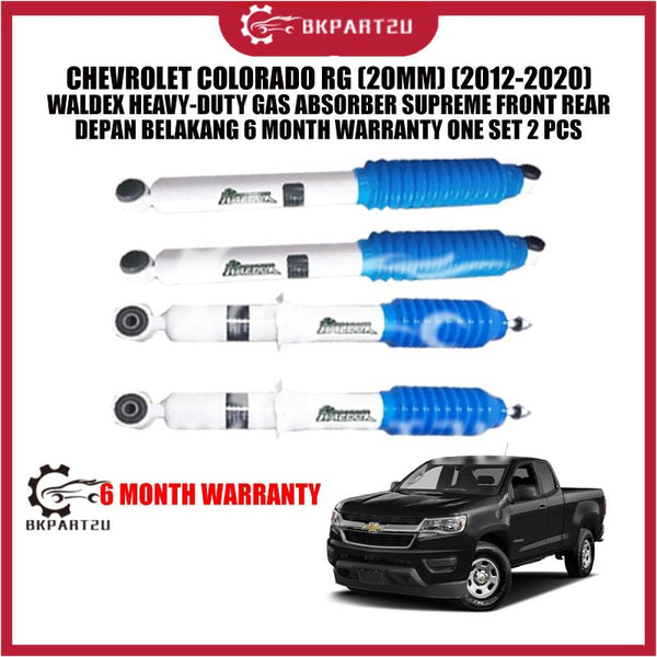 CHEVROLET COLORADO RG (20MM) (2012-2020) WALDEX HEAVY-DUTY GAS ABSORBER SUPREME FRONT REAR6 MONTH WARRANTY ONE SET 2 PCS