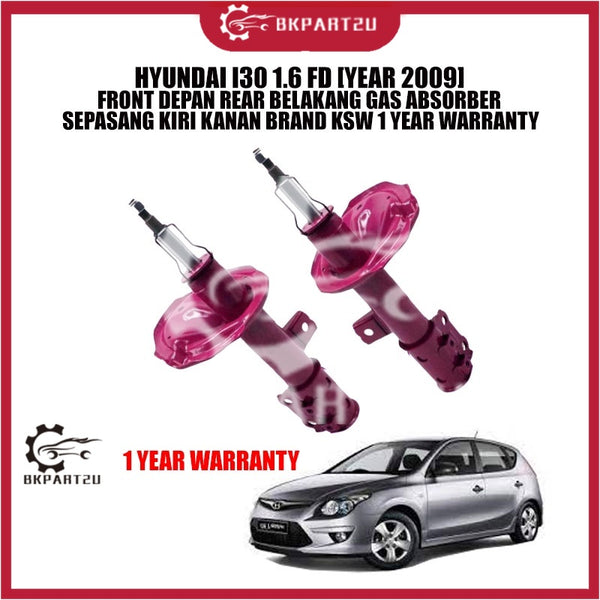 HYUNDAI I30 1.6 FD [YEAR 2009] FRONT DEPAN REAR BELAKANG GAS ABSORBER SEPASANG KSW 1 YEAR WARRANTY
