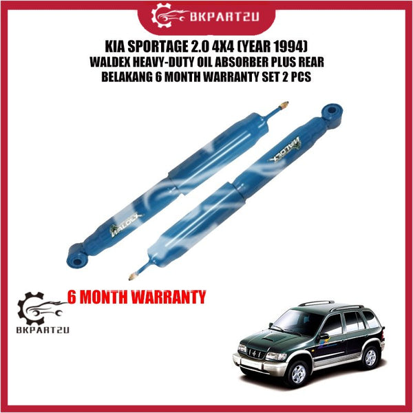 KIA SPORTAGE 2.0 4X4 (YEAR 1994) WALDEX HEAVY-DUTY OIL ABSORBER PLUS REAR BELAKANG 6 MONTH WARRANTY SET 2 PCS