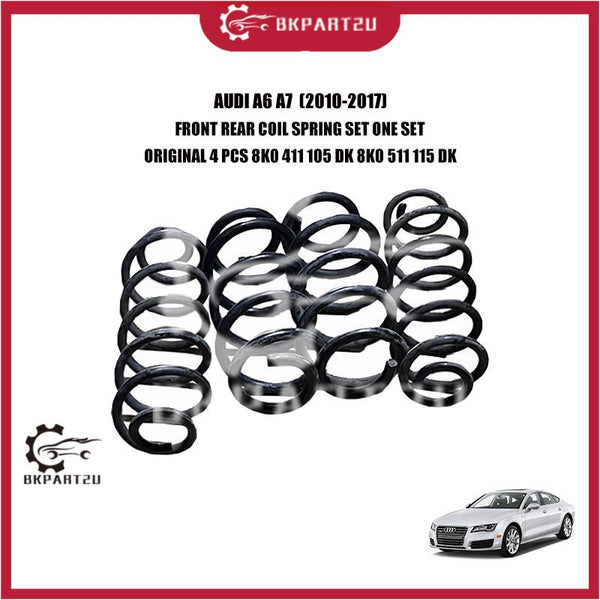AUDI A6 A7 (2010-2017)FRONT REAR COIL SPRING SET ONE SET ORIGINAL 4 PCS 8K0 411 105 DK 8K0 511 115 DK