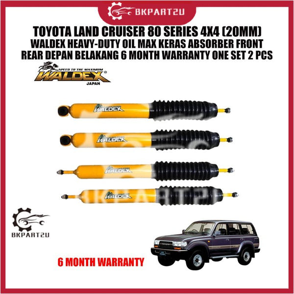 TOYOTA LAND CRUISER 80 SERIES 4X4 (20MM) WALDEX HEAVY-DUTY OIL MAX KERAS ABSORBER FRONT REAR ONE SET 2 PCS