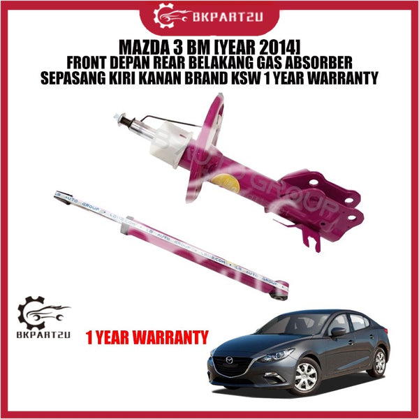 MAZDA 3 BM [YEAR 2014] FRONT DEPAN REAR BELAKANG GAS ABSORBER SEPASANG KIRI KANAN BRAND KSW 1 YEAR WARRANTY