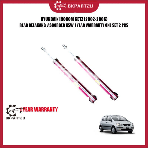 HYUNDAI/ INOKOM GETZ (2002-2006) REAR BELAKANG  ASBORBER KSW 1 YEAR WARRANTY ONE SET 2 PCS