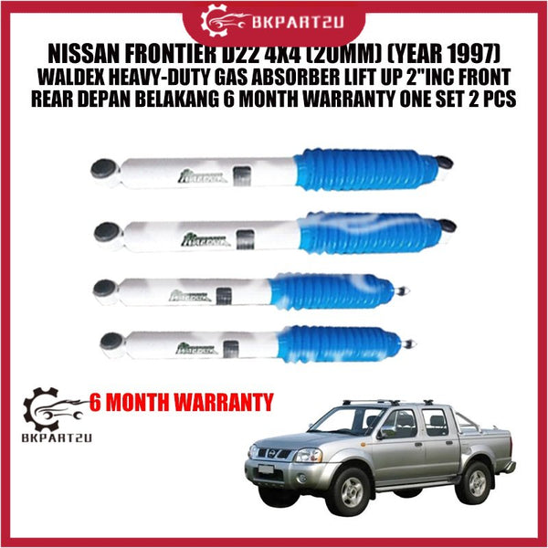 NISSAN FRONTIER D22 4X4 (20MM) (YEAR 1997) WALDEX HEAVY-DUTY GAS ABSORBER LIFT UP 2"INC FRONT ONE SET 2 PCSREAR