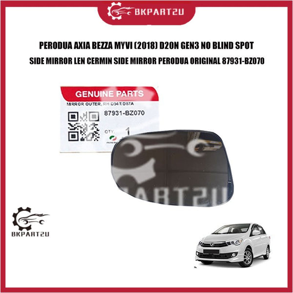 PERODUA AXIA BEZZA MYVI (2018) D20N GEN3 NO BLIND SPOTSIDE MIRROR LEN CERMIN SIDE MIRROR PERODUA ORIGINAL 87931-BZ070