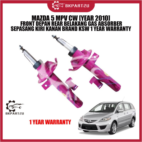 MAZDA 5 MPV CW [YEAR 2010] FRONT DEPAN REAR BELAKANG GAS ABSORBER SEPASANG KIRI KANAN BRAND KSW 1 YEAR WARRANTY