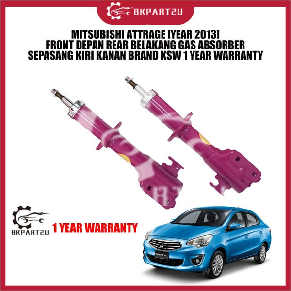 MITSUBISHI ATTRAGE [YEAR 2013] FRONT DEPAN REAR BELAKANG GAS ABSORBER SEPASANG KIRI KANAN BRAND KSW 1 YEAR WARRANTY