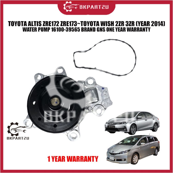 TOYOTA ALTIS ZRE172 ZRE173~TOYOTA WISH 2ZR 3ZR (YEAR 2014) WATER PUMP 16100-39565 BRAND GNS ONE YEAR WARRANTY