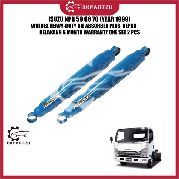 ISUZU NPR 59 66 70 (YEAR 1999) WALDEX HEAVY-DUTY OIL ABSORBER PLUS  DEPAN BELAKANG 6 MONTH WARRANTY ONE SET 2 PCS