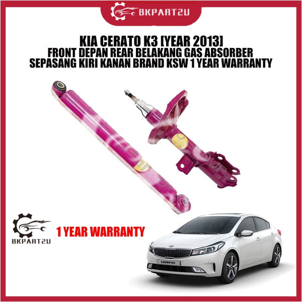 KIA CERATO K3 [YEAR 2013] FRONT DEPAN REAR BELAKANG GAS ABSORBER SEPASANG KIRI KANAN BRAND KSW 1 YEAR WARRANTY