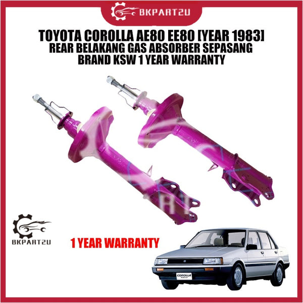 TOYOTA COROLLA AE80 EE80 [YEAR 1983]  REAR BELAKANG GAS ABSORBER SEPASANG BRAND KSW 1 YEAR WARRANTY