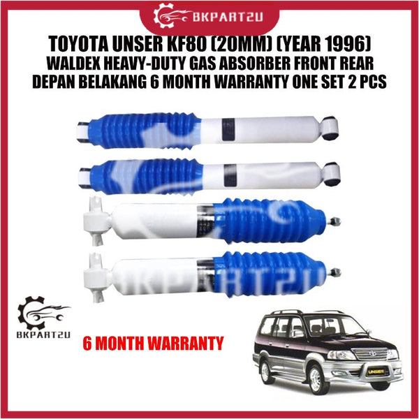 TOYOTA UNSER KF80 (20MM) (YEAR 1996) WALDEX HEAVY-DUTY GAS ABSORBER FRONT REAR 6 MONTH WARRANTY ONE SET 2 PCS