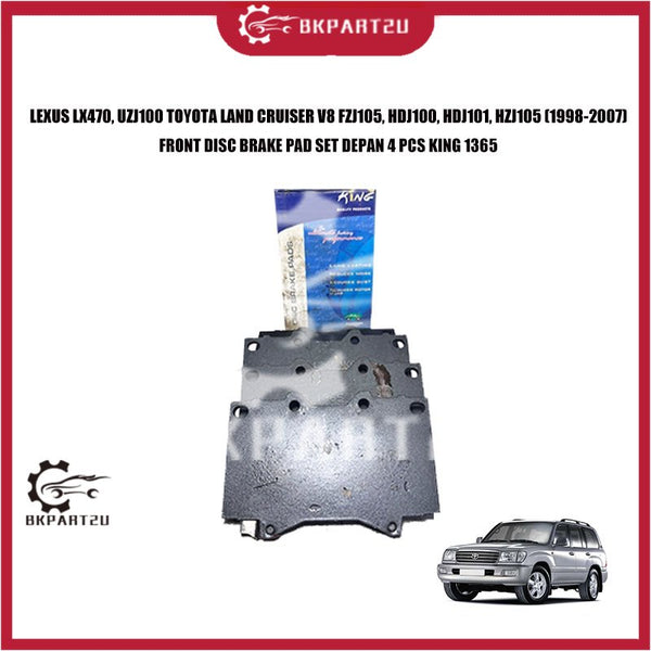 LEXUS LX470, UZJ100 TOYOTA LAND CRUISER V8 FZJ105, HDJ100, HDJ101, HZJ105 (1998-2007) FRONT DISC BRAKE PAD SET DEPAN