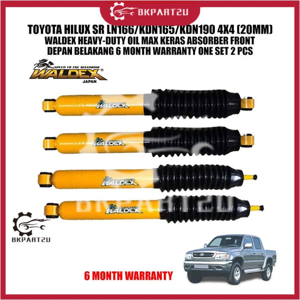 TOYOTA HILUX SR LN166/KDN165/KDN190 4X4 (20MM) WALDEX HEAVY-DUTY OIL MAX KERAS ABSORBER FRONT REAR ONE SET 2 PCS