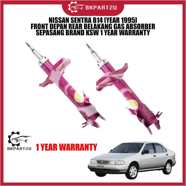 NISSAN SENTRA B14 (YEAR 1995) FRONT DEPAN REAR BELAKANG GAS ABSORBER SEPASANG KIRI KANAN BRAND KSW 1 YEAR WARRANTY