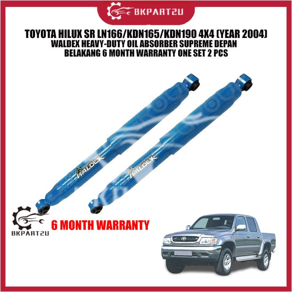 TOYOTA HILUX SR LN166/KDN165/KDN190 4X4 (YEAR 2004) WALDEX HEAVY-DUTY OIL ABSORBER SUPREME DEPAN BELAKANG ONE SET 2 PCS