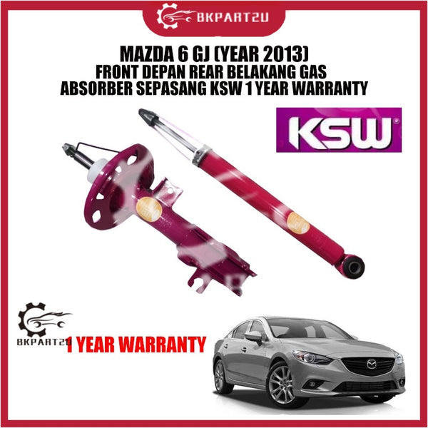 MAZDA 6 GJ (YEAR 2013) FRONT DEPAN REAR BELAKANG GAS ABSORBER SEPASANG KSW 1 YEAR WARRANTY