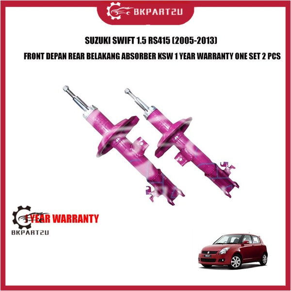 SUZUKI SWIFT 1.5 RS415 (2005-2013) FRONT DEPAN REAR BELAKANG ABSORBER KSW 1 YEAR WARRANTY ONE SET 2 PCS