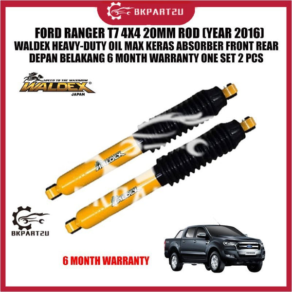 FORD RANGER T7 4X4 20MM ROD (YEAR 2016) WALDEX HEAVY-DUTY OIL MAX ABSORBER FRONT REAR 6 MONTH WARRANTY ONE SET 2 PCS