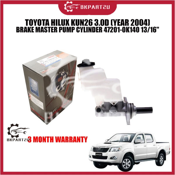 TOYOTA HILUX KUN26 3.0D (YEAR 2004) BRAKE MASTER PUMP CYLINDER 47201-0K140 13/16"