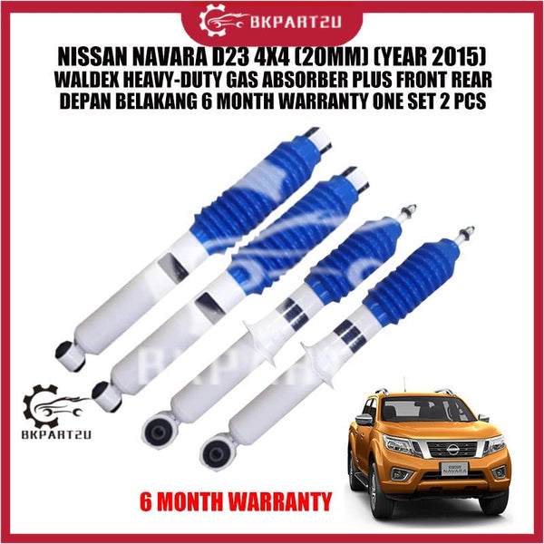 NISSAN NAVARA D23 4X4 (20MM) (YEAR 2015) WALDEX HEAVY-DUTY GAS ABSORBER PLUS FRONT REAR DEPAN BELAKANG ONE SET 2 PCS
