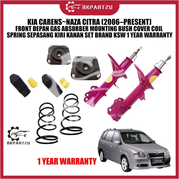 KIA CARENS~NAZA CITRA (2006–PRESENT) FRONT DEPAN GAS ABSORBER MOUNTING BUSH COVER COIL SPRING SEPASANG KIRI KANAN SET