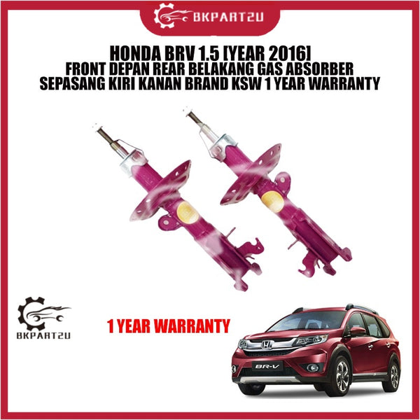 HONDA BRV 1.5 [YEAR 2016] FRONT DEPAN REAR BELAKANG GAS ABSORBER SEPASANG KIRI KANAN BRAND KSW 1 YEAR WARRANTY